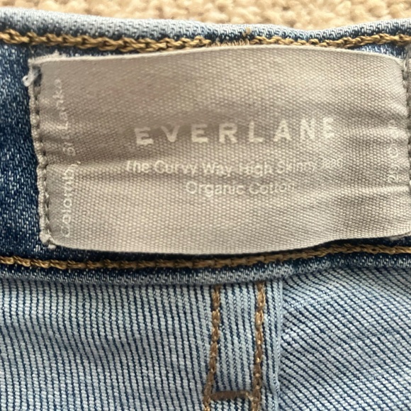 EVERLANE The Curvy Way High Waist Light Wash Cropped Skinny Jeans Size 29 - Picture 3 of 8